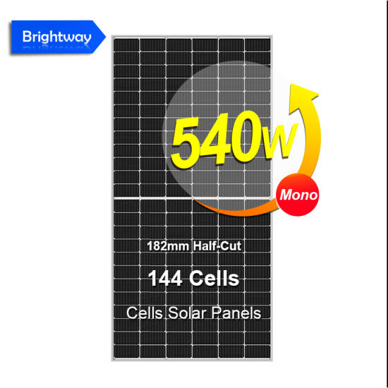 Mono 182mm خلايا نصف قطع الألواح الشمسية 144 خلايا 540W