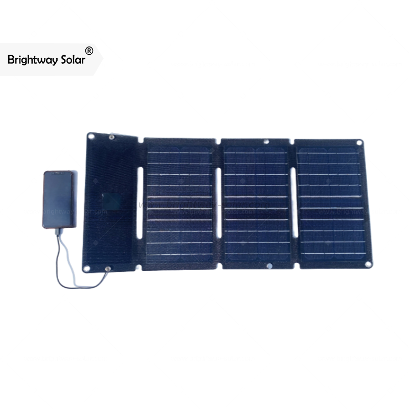 Brightway Solar 18V 30W IP65 لوحة شمسية مقاومة للماء لركوب التخييم على الهاتف