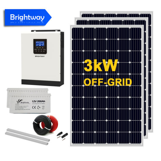 3KW 5KVA Solar System 450W Solar Plans Generation System بطارية الليثيوم