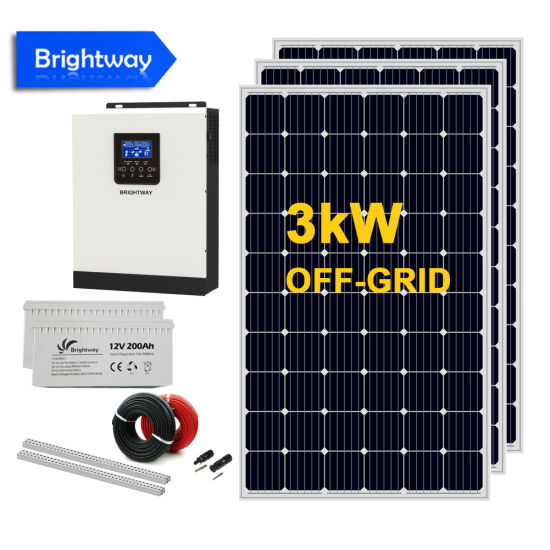 3KW 5KVA Solar System 450W Solar Plans Generation System بطارية الليثيوم