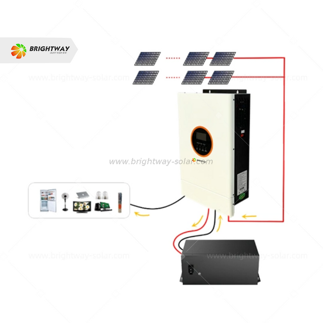 Brightway Pure Geb Wave Off Grid System 48V 5KW Solar Hybrid Hyverter مع MPPT