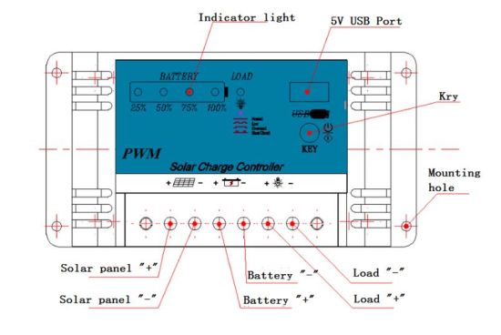 NH12V/10A وحدة تحكم PWM الشمسية لنظام الطاقة الشمسية
