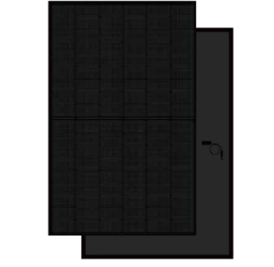 Brightway Solar 435W N Type Bifacial Double Glass 108cells مع إطار أسود للمنزل