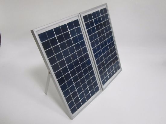 20W نظام الطاقة الشمسية المنزلية مع بطارية وأضواء LED 3W