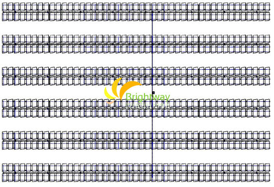 150 كيلو وات من شمسية ترتبط Tilt Single Tracker Plant Solar PV مع نظام المونينج