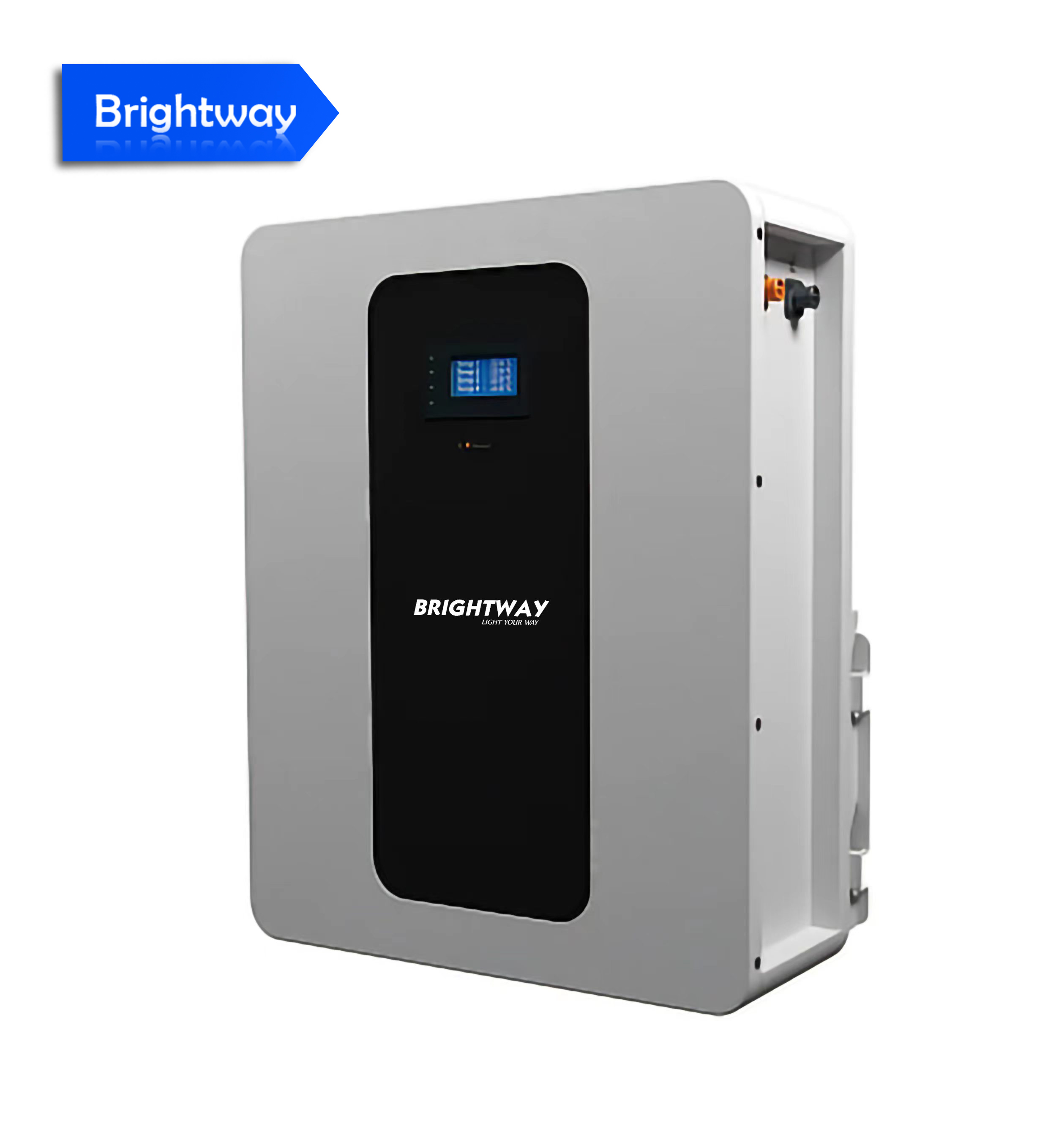 Brightway -L جدار مثبتة 48 فولت 100AH ​​الفوسفات الحديد الليثيوم 5KWH LIFEPO4 حزمة بطارية لتخزين الطاقة الشمسية المنزلية