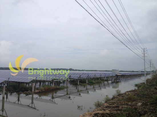 150 كيلو وات من شمسية ترتبط Tilt Single Tracker Plant Solar PV مع نظام المونينج