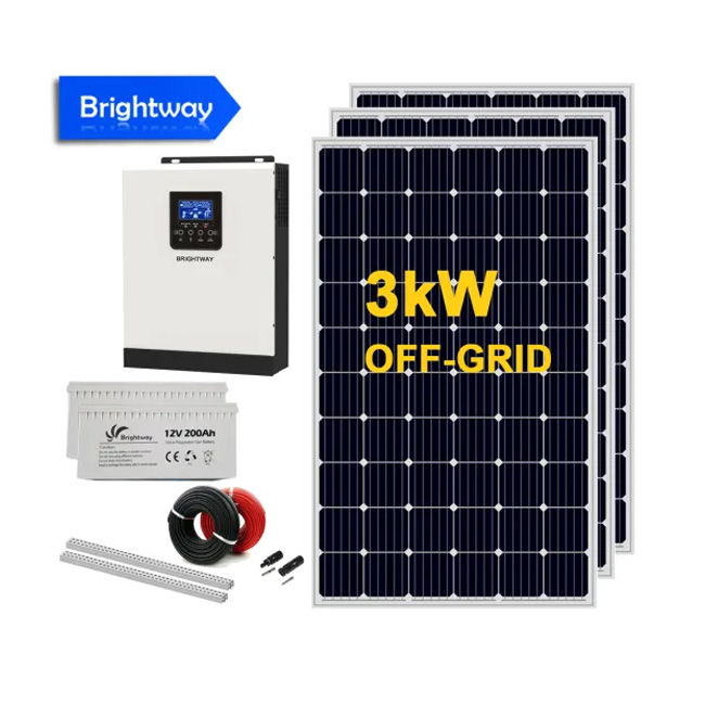 3KW 5KVA Solar System 450W Solar Plans Generation System بطارية الليثيوم