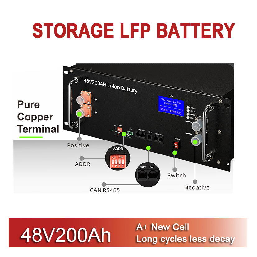 بطارية الليثيوم 48V200AH 51.2V 200AH نظام تخزين الليثيوم أيون