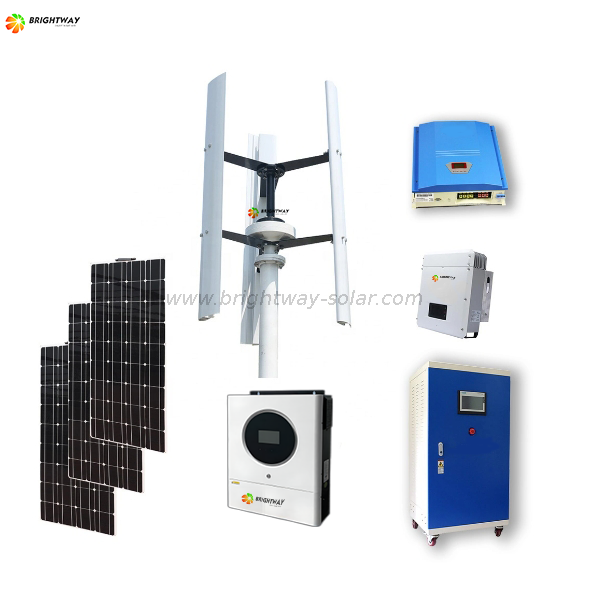 مشرق على شبكة قبالة الشبكة 3KW نظام طاقة الرياح الطاقة الشمسية 
