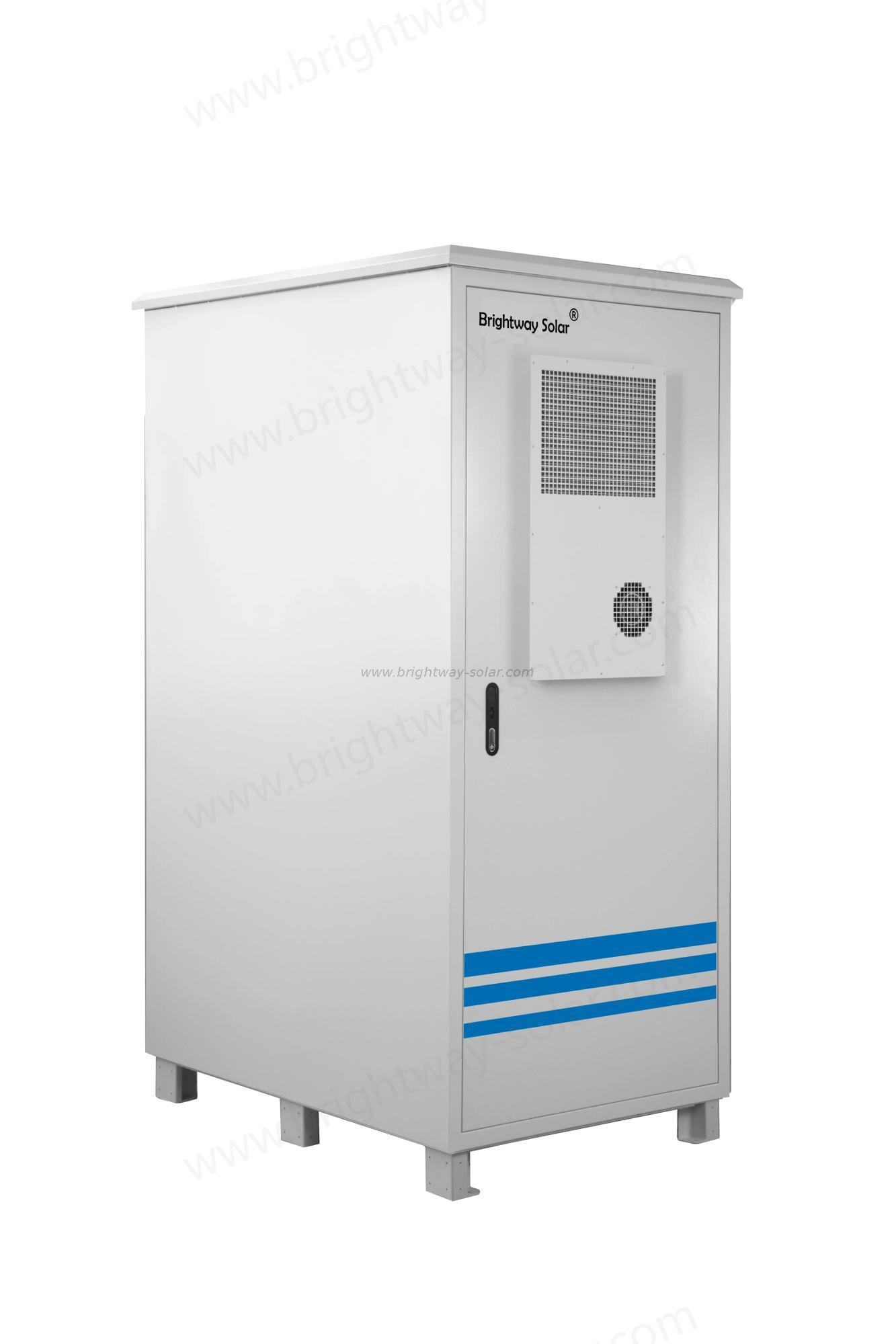 محطة الطاقة في الهواء الطلق Brightway 30KW 51.2V 130AH LIFEPO4 نظام تخزين طاقة تبريد الهواء البطارية